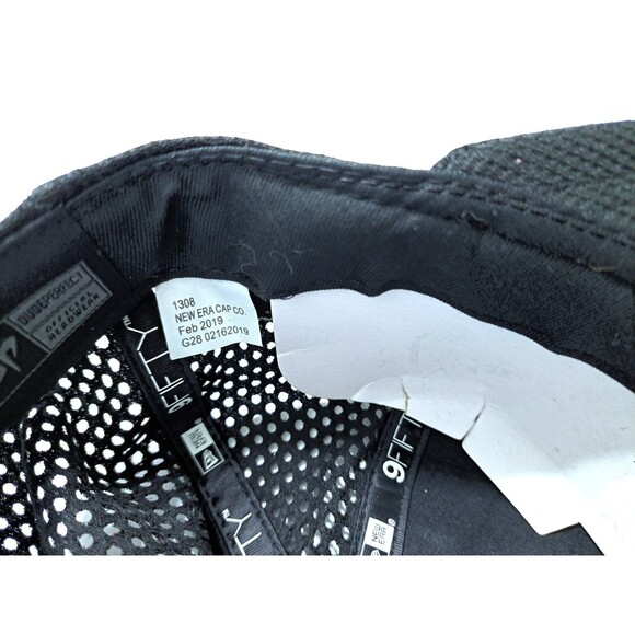 New Era 9Fifty Dude Perfect Logo Snapback Hat Black Yellow Mesh Back Diamond - Picture 8 of 8